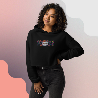 Calaverita Mexican Skull - Cropped Hoodie