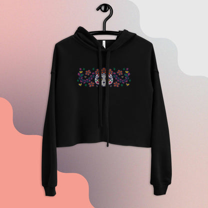 Calaverita Mexican Skull - Cropped Hoodie