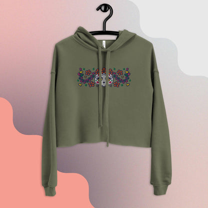 Calaverita Mexican Skull - Cropped Hoodie